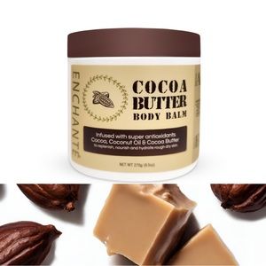 Enchante Cocoa Butter for soft & glowing skin. Reduces dryness and stretchmarks.